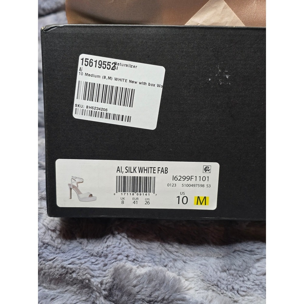 NWB Prina‎ Tornai for Naturalizer White Ai Dress Sandal platform Heel size 10 - Picture 9 of 9